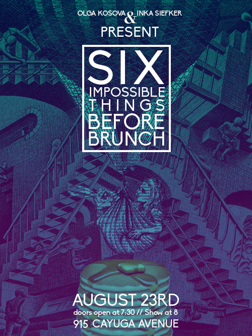 six impossible things before brunch poster by Ashes Monroe